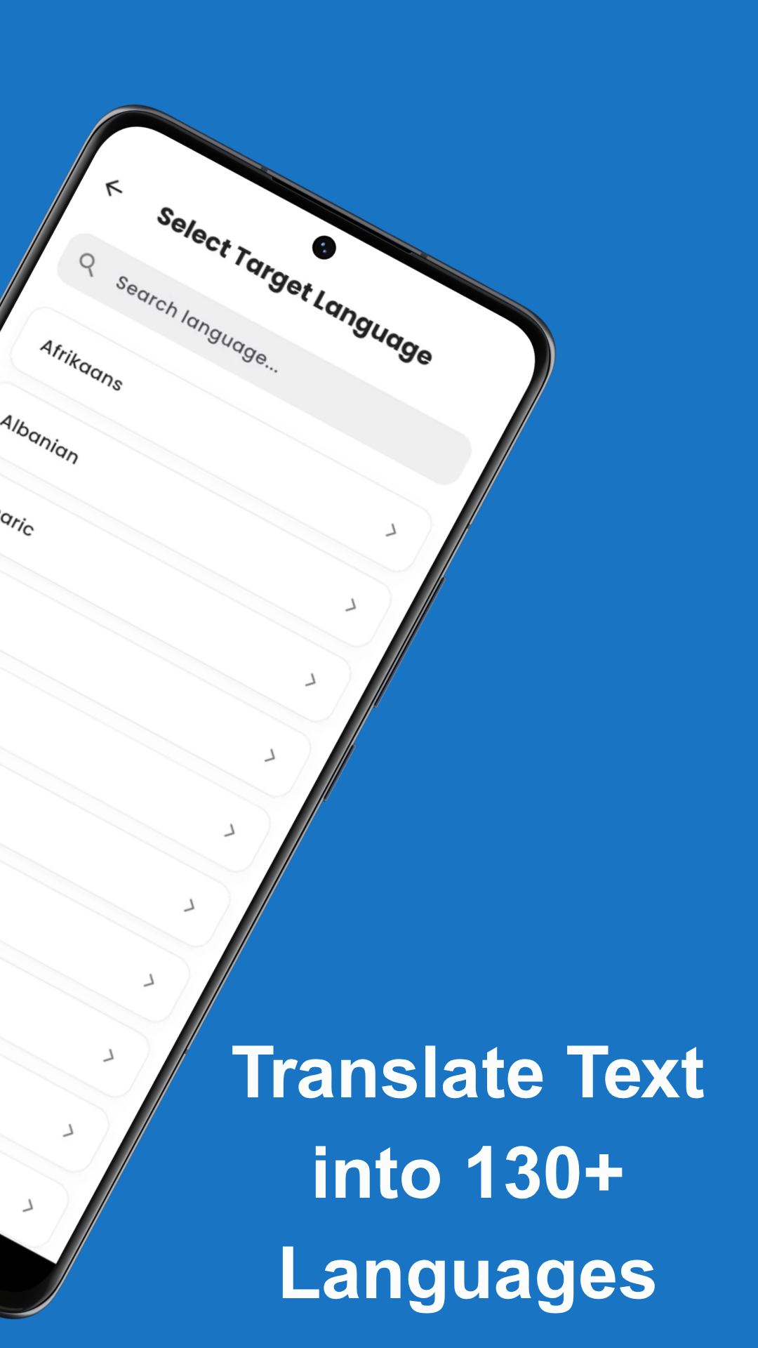 Translate Text into 130+ Languages