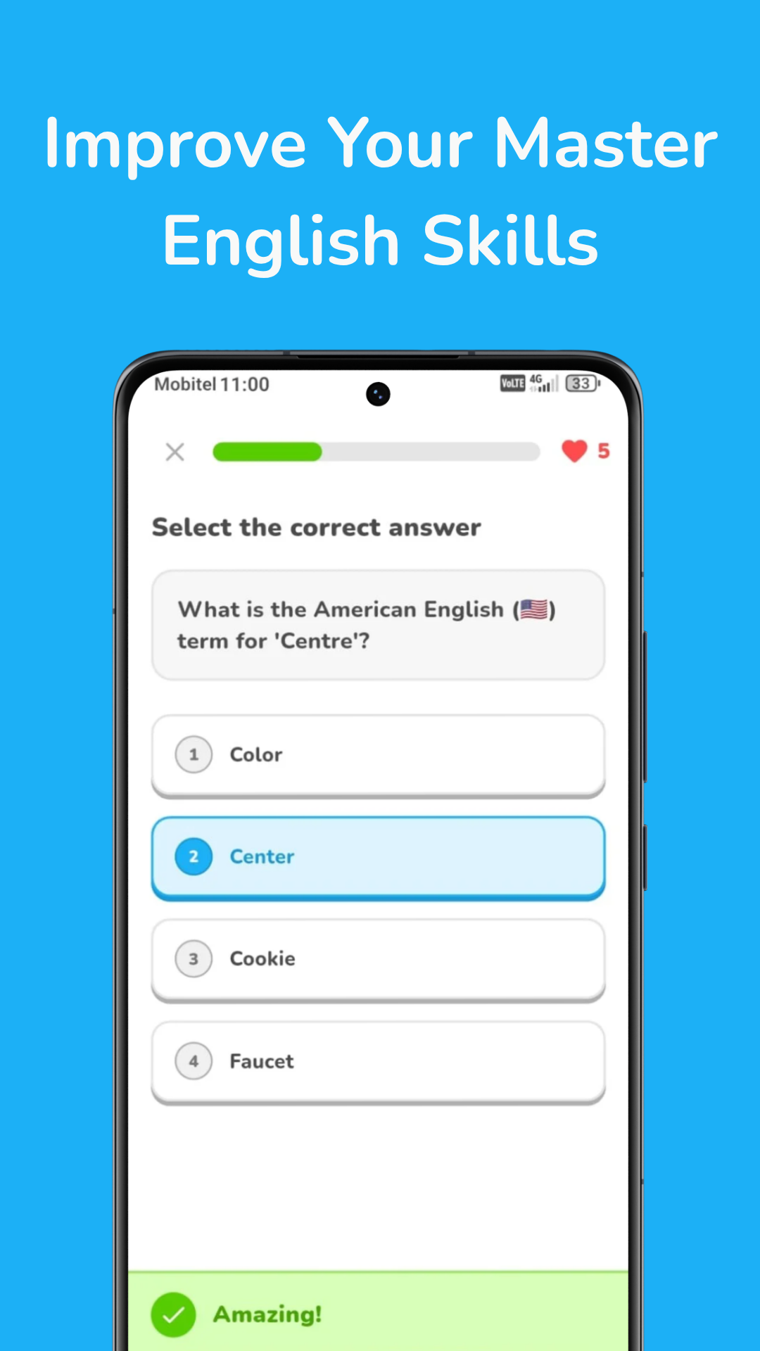 TinyLingo Quiz Interface