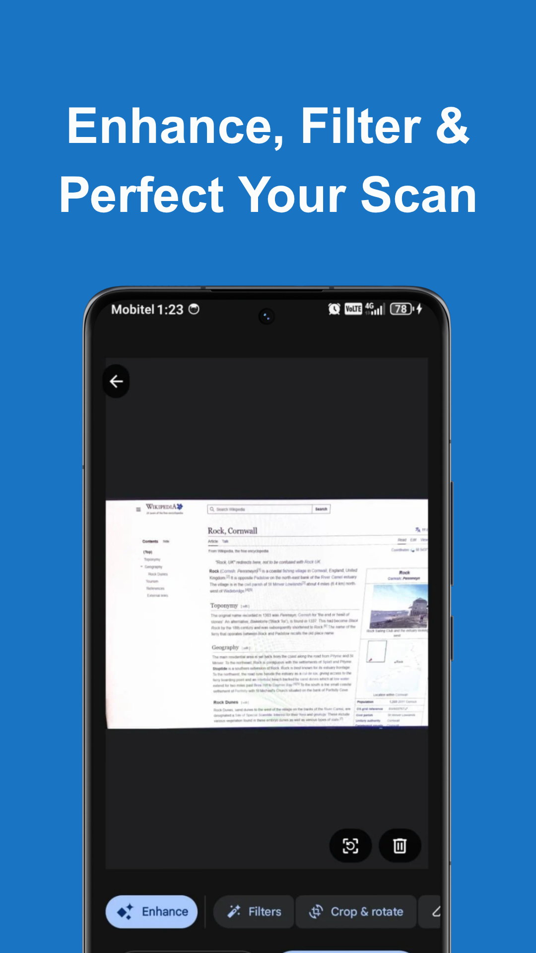 Enhance, Filter & Perfect Your Scan