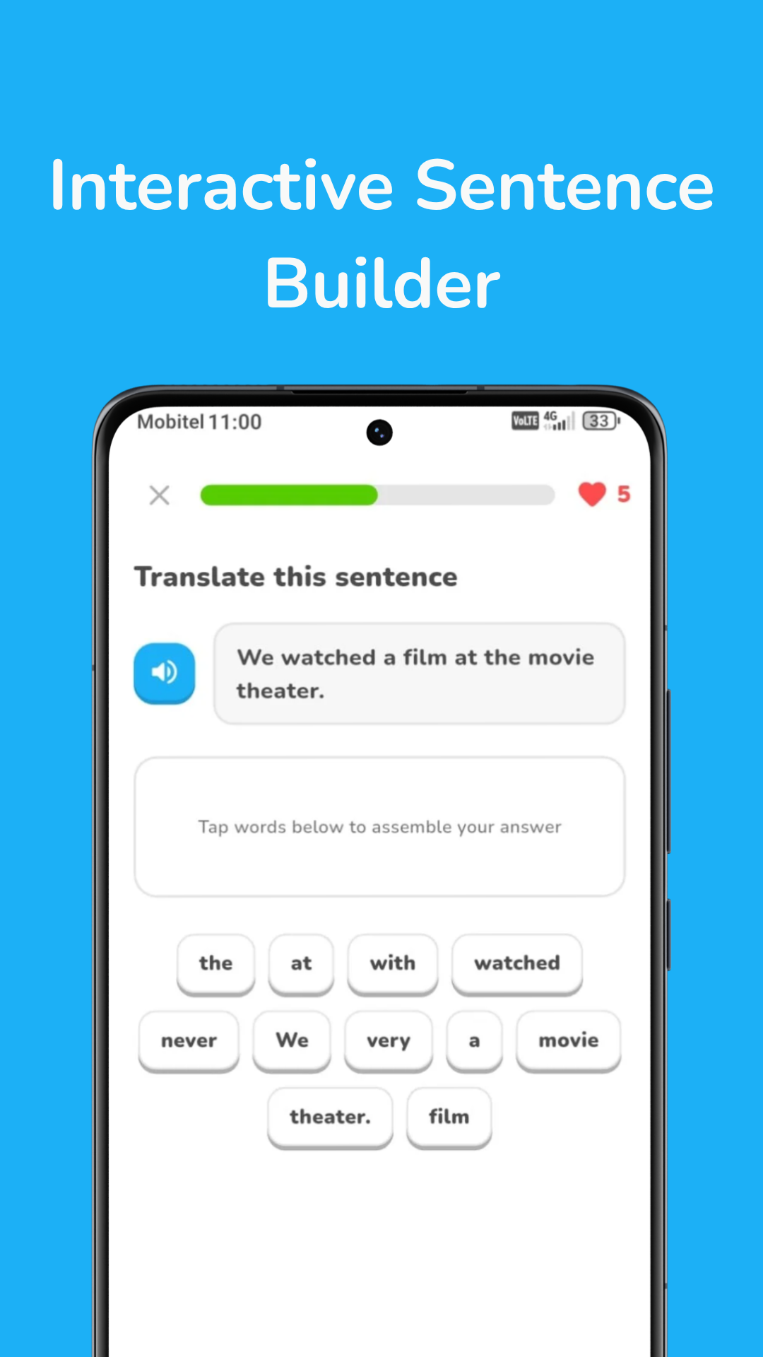 Interactive Sentence Builder
