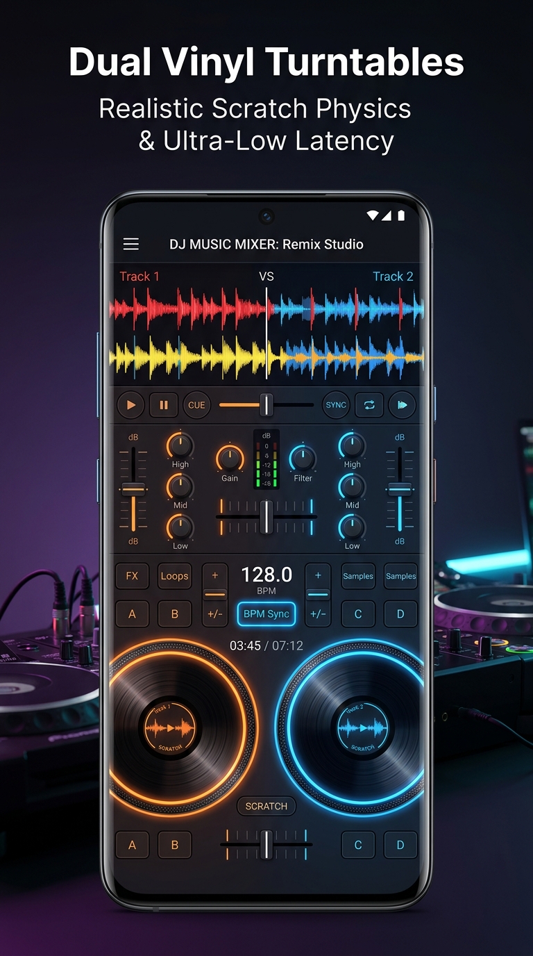 Dual Vinyl Turntables Interface